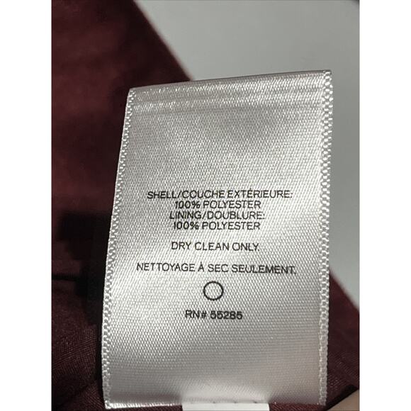 Express Velvet Blazer Double Breasted Womens XS Burgundy Red Holiday Formal - Picture 13 of 14